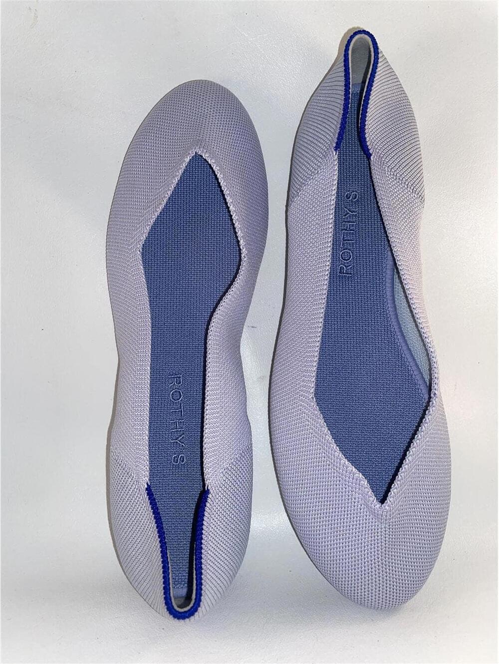 Rothy's The FLAT Lilac Loafer Round Toe Shoes Size 9.5 New